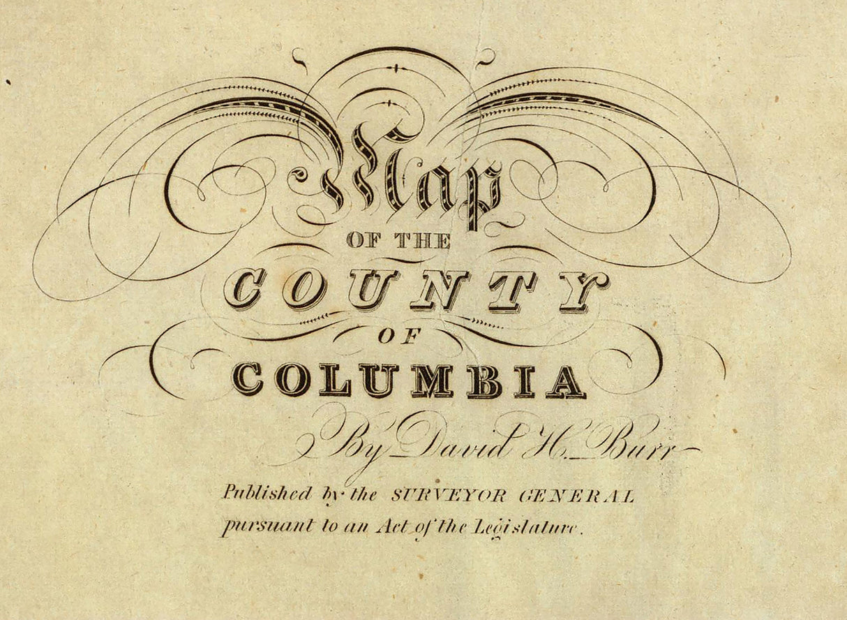 1829 Map of Columbia County New York