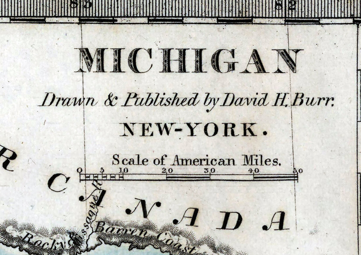 1831 Map of Michigan