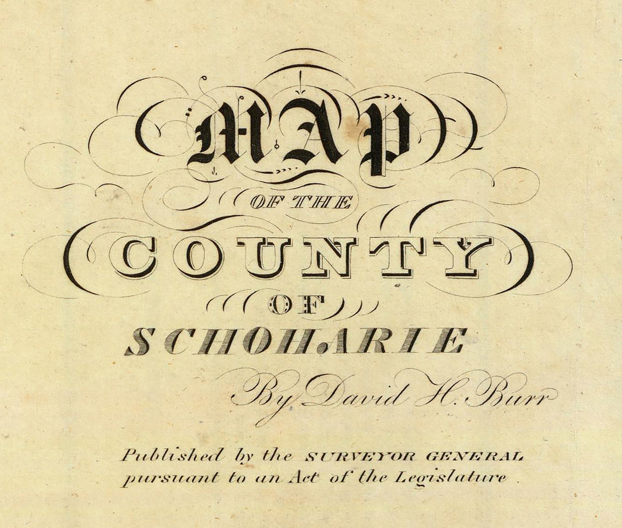 1829 Map of Schoharie County New York