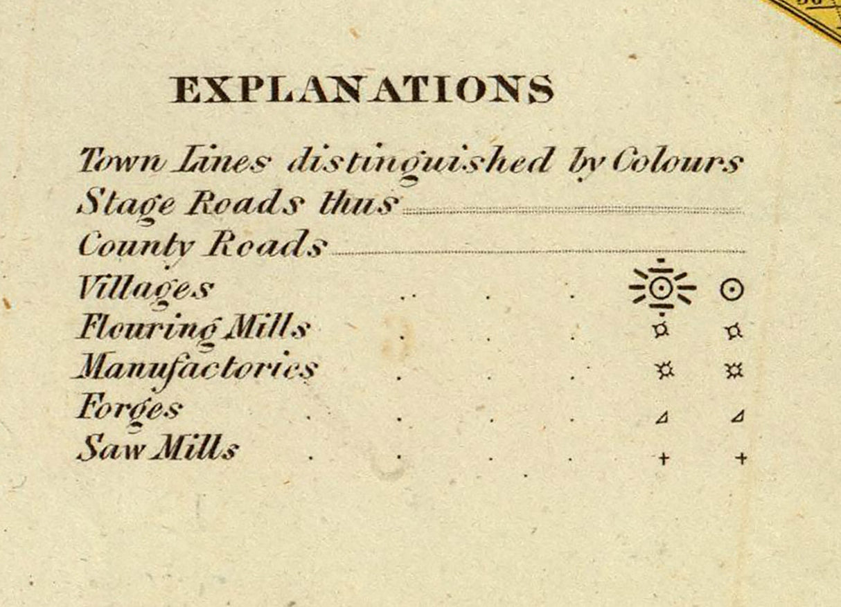 1829 Map of St Lawrence County New York