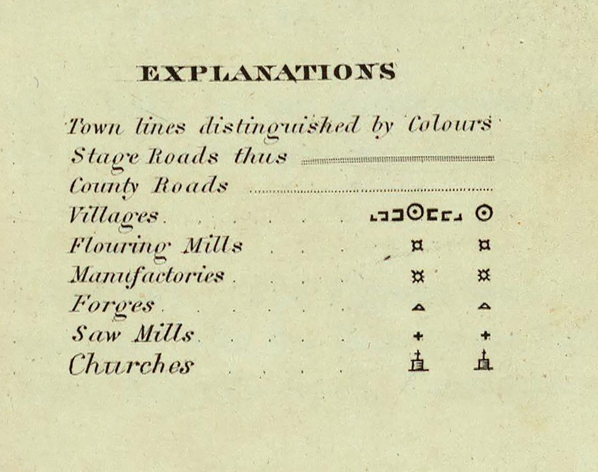 1829 Map of Tompkins County New York
