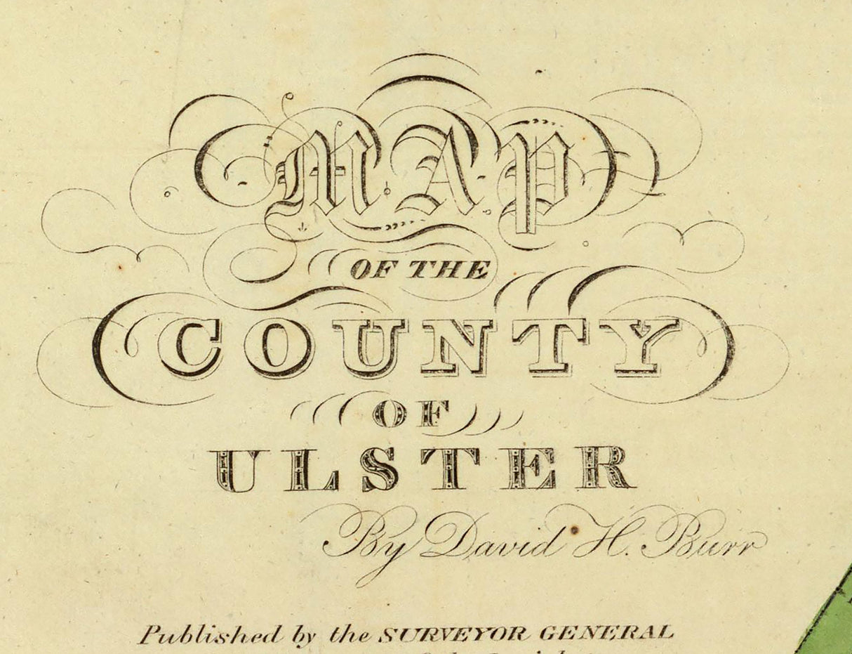 1829 Map of Ulster County New York