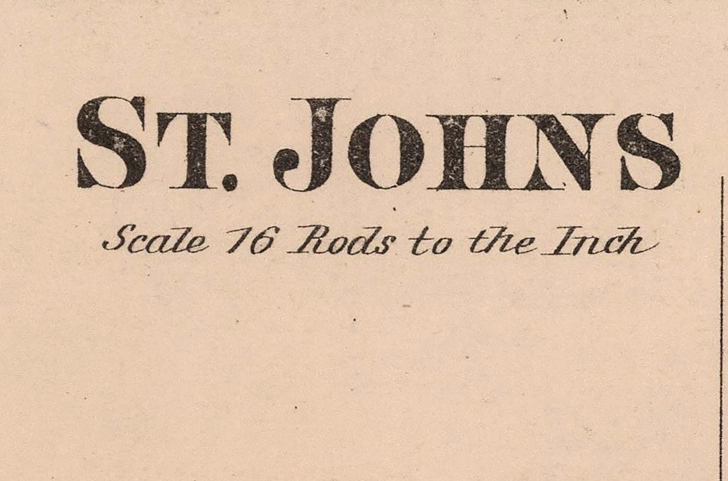 1880 Town Map of St Johns Auglaize County Ohio
