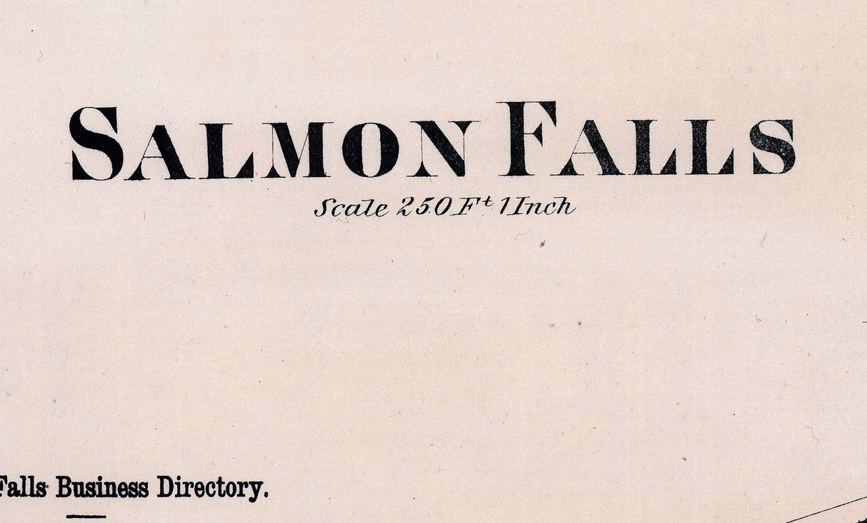 1871 Map of Salmon Falls Strafford County New Hampshire