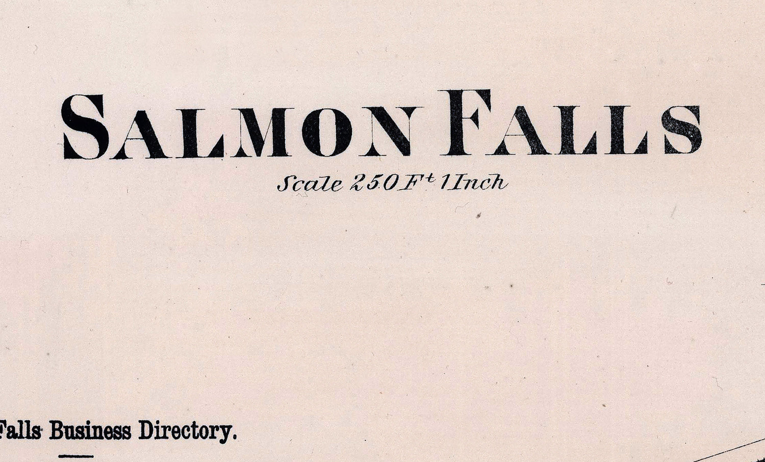 1871 Map of Salmon Falls Strafford County New Hampshire