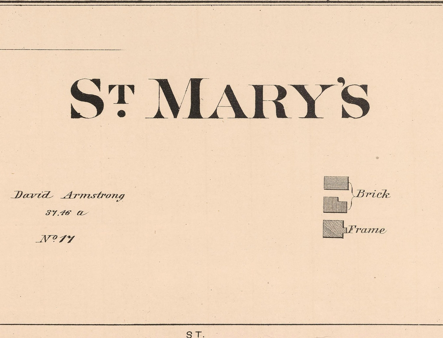 1880 Map of St Marys Auglaize County Ohio
