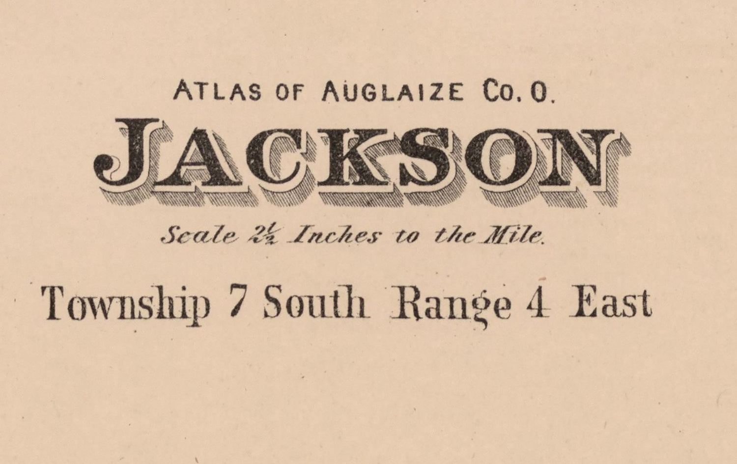 1880 Map of Jackson Township Auglaize County Ohio