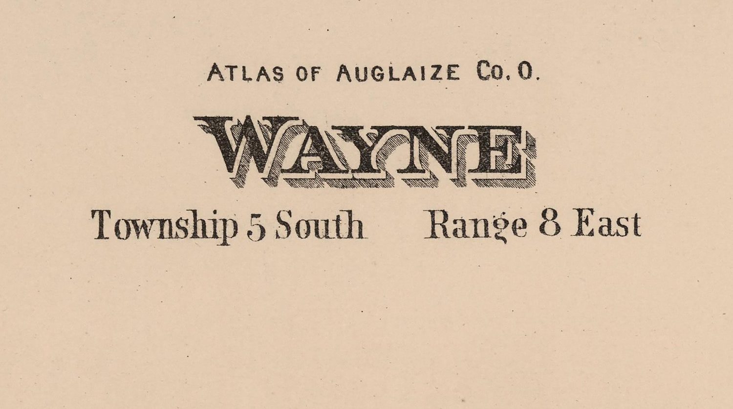 1880 Map of Wayne Township Auglaize County Ohio