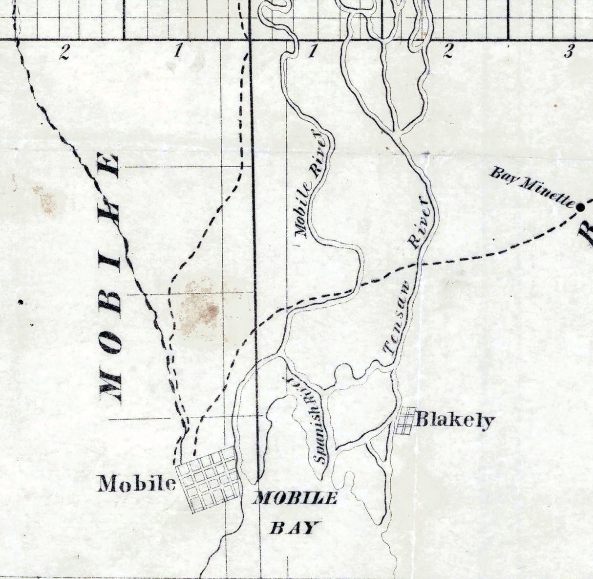 1878 Map of Clarke County Alabama