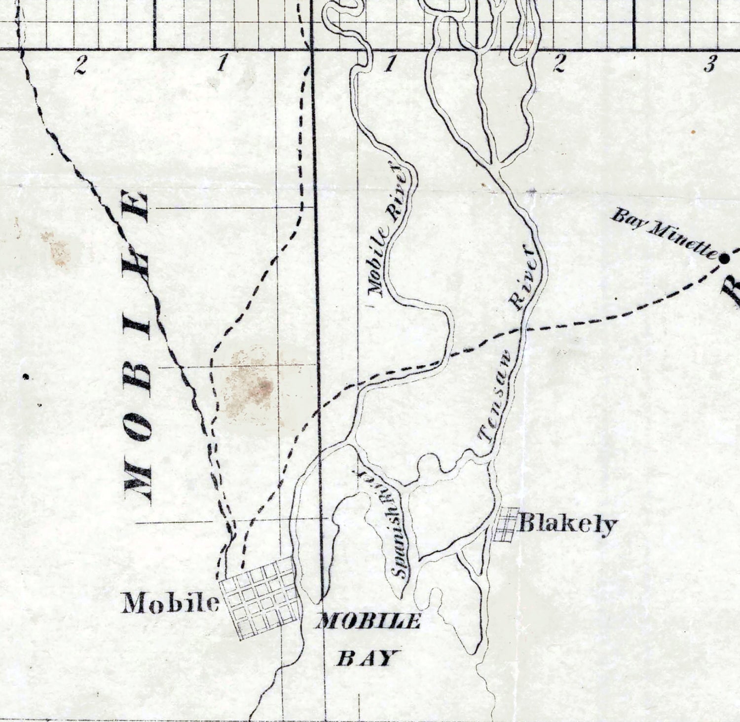 1878 Map of Clarke County Alabama