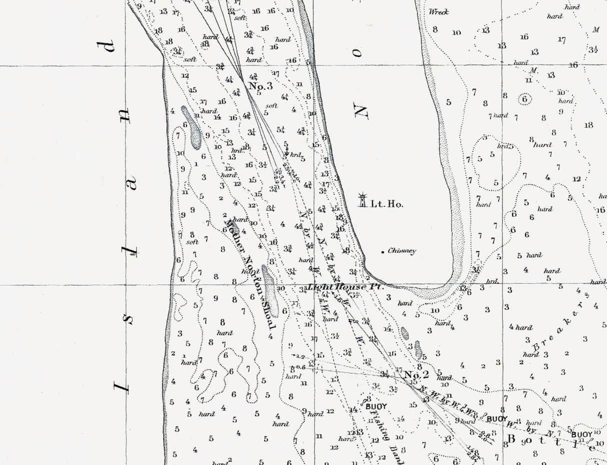 1855 Nautical Chart of Winyah Bay and Georgetown Harbor South Carolina