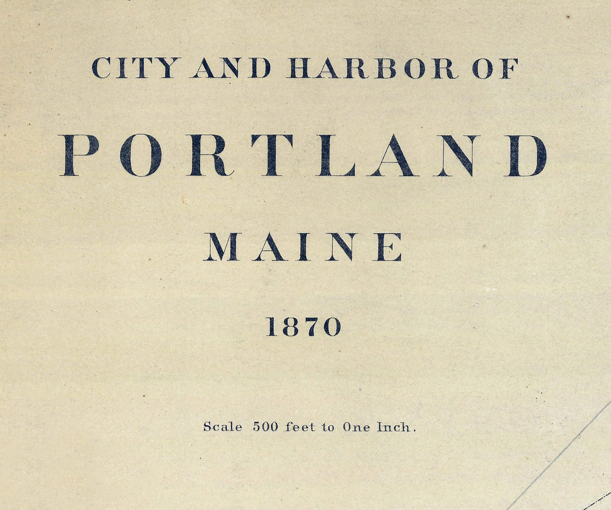 1870 Map of Portland Maine City and Harbor