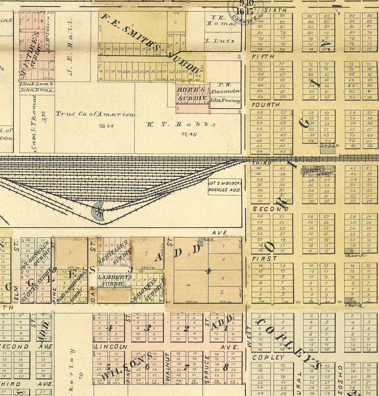 1901 Town Map of Emporia Kansas