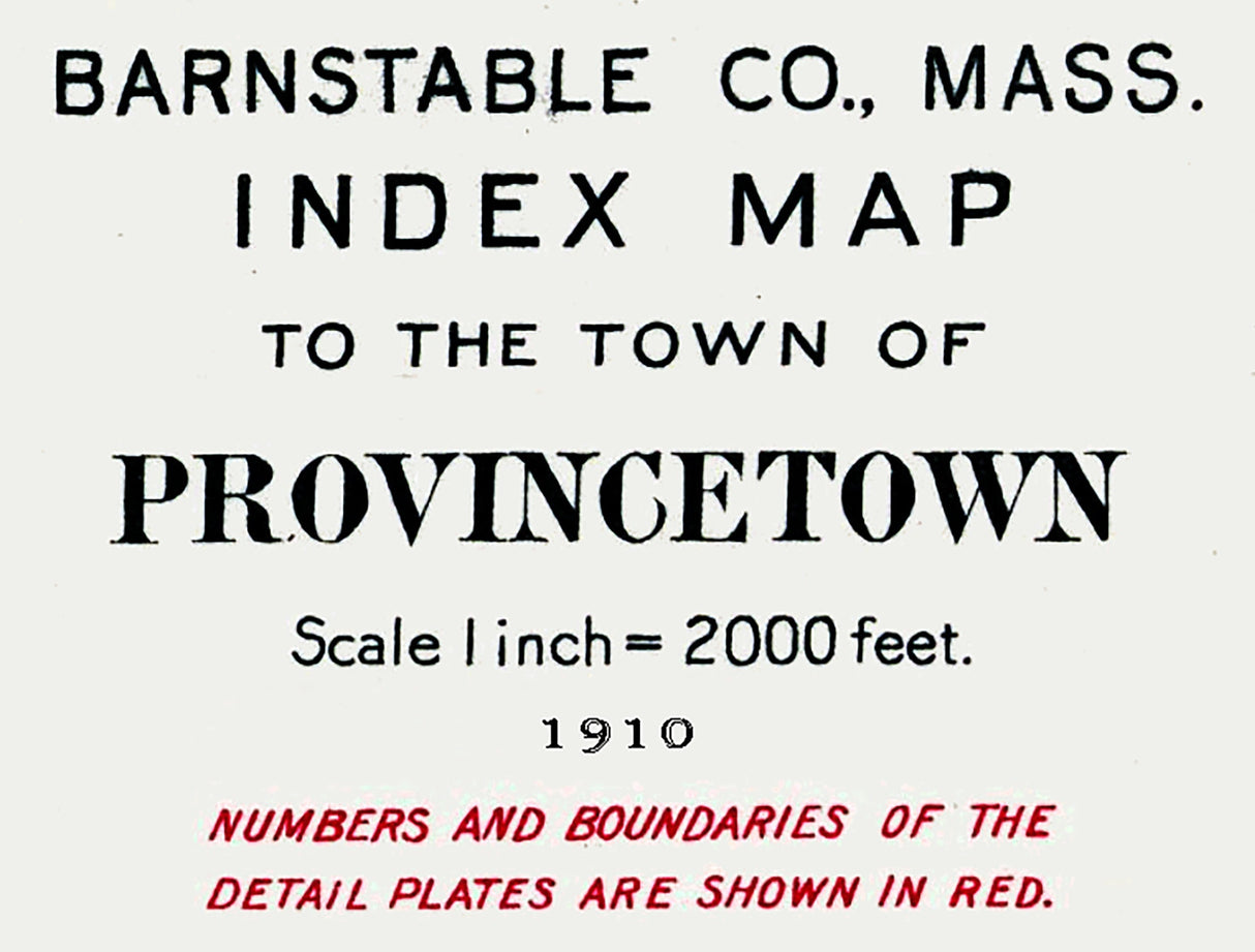 1910 Map of Provincetown Barnstable County Massachusetts