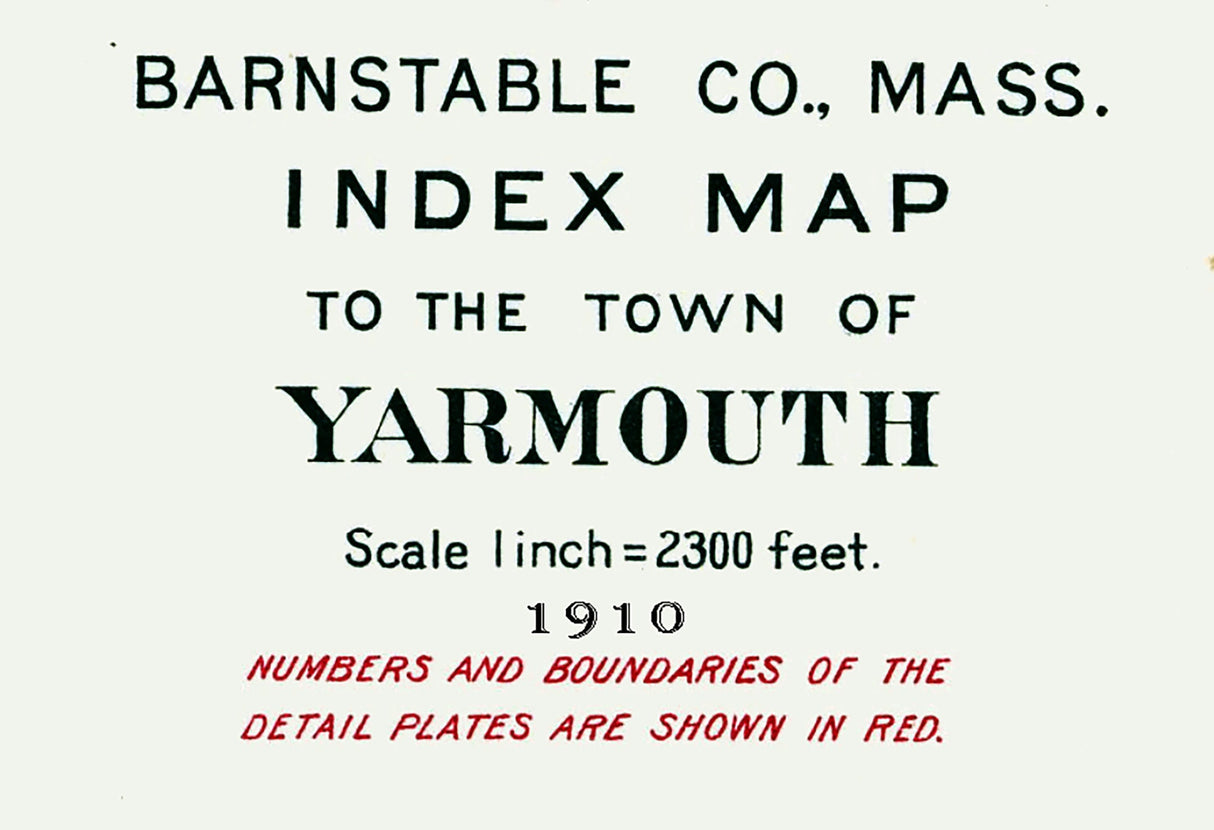 1910 Map of Yarmouth Barnstable County Massachusetts