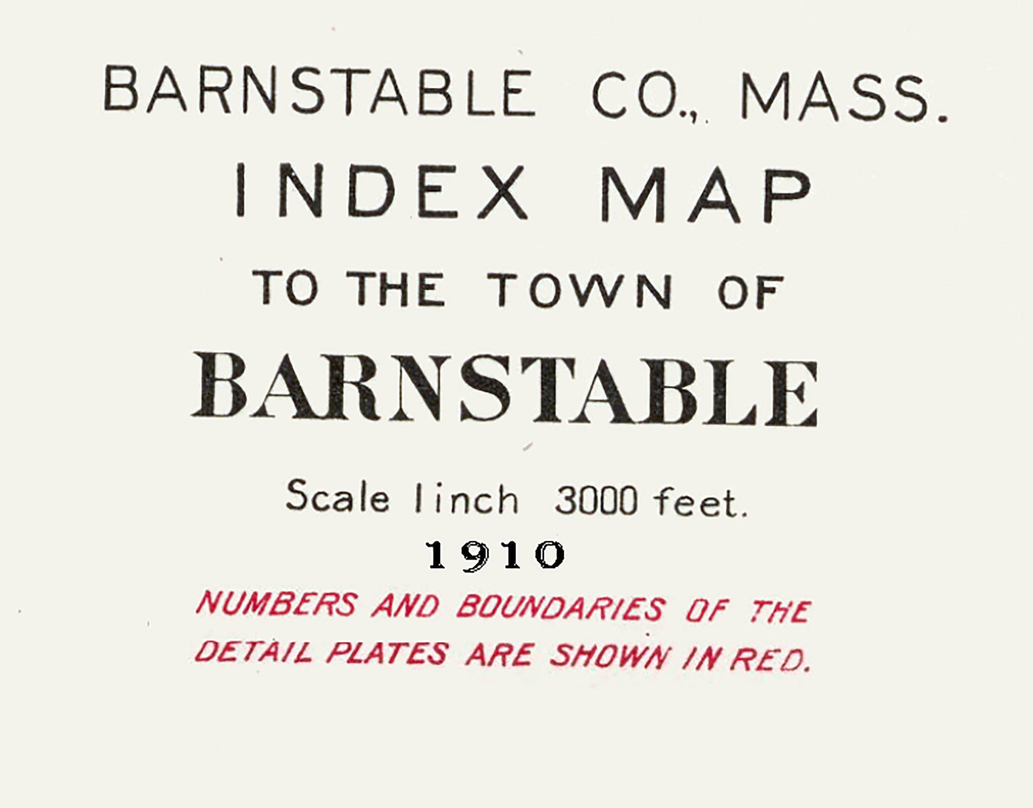 1910 Town Map of Barnstable Massachusetts