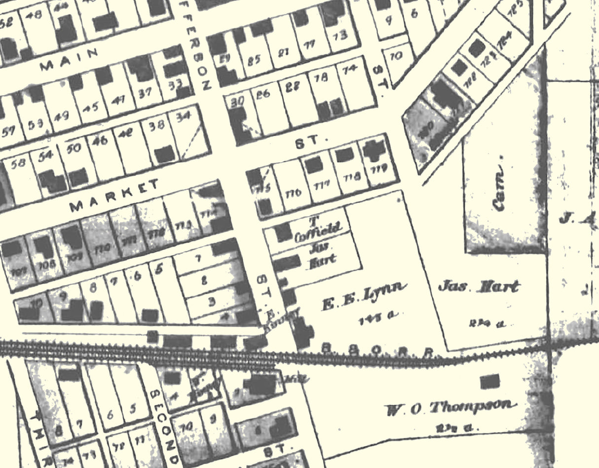 1888 Map of Belmont Ohio