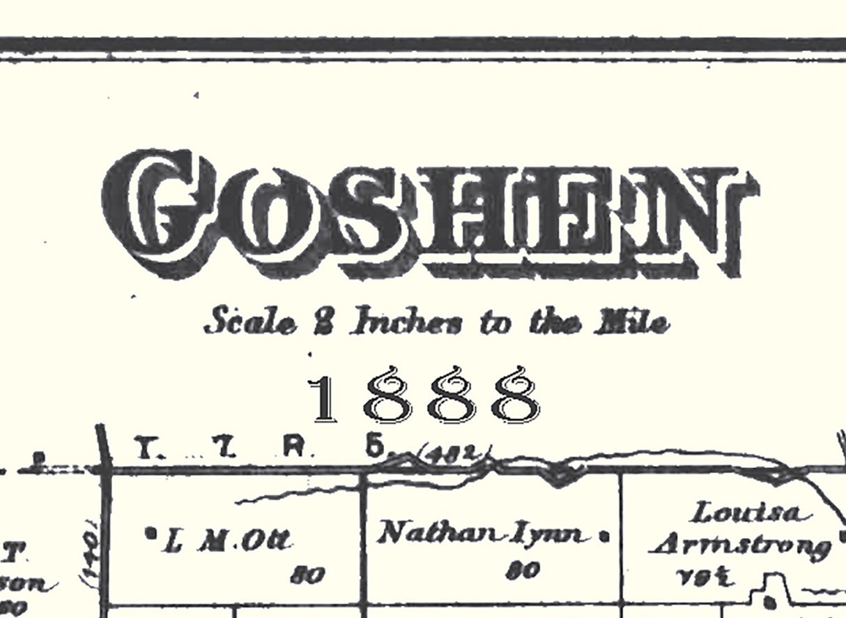 1888 Map of Goshen Township Belmont County Ohio