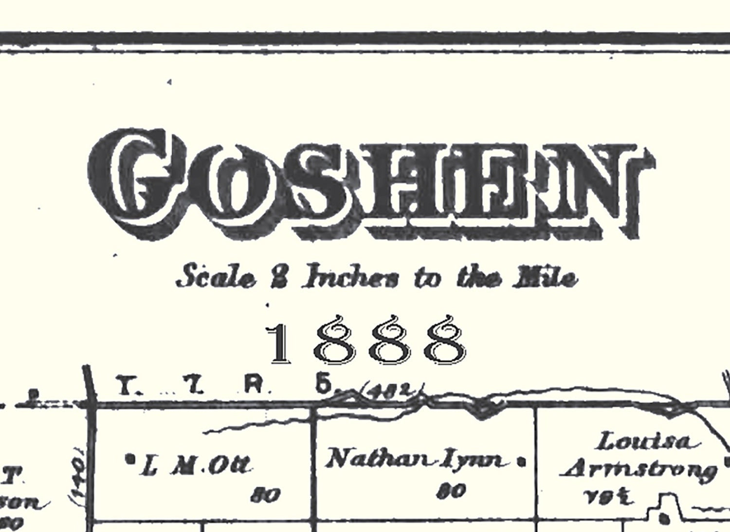 1888 Map of Goshen Township Belmont County Ohio
