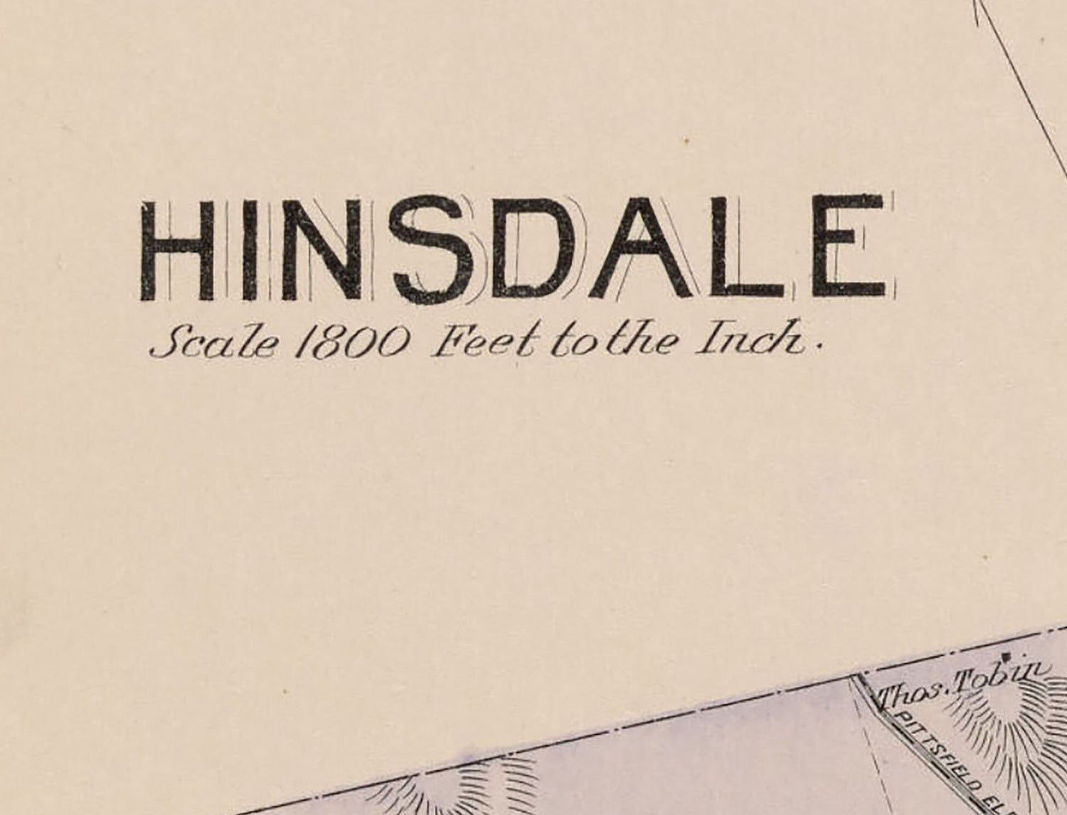 1904 Map of Hinsdale Berkshire County Massachusetts