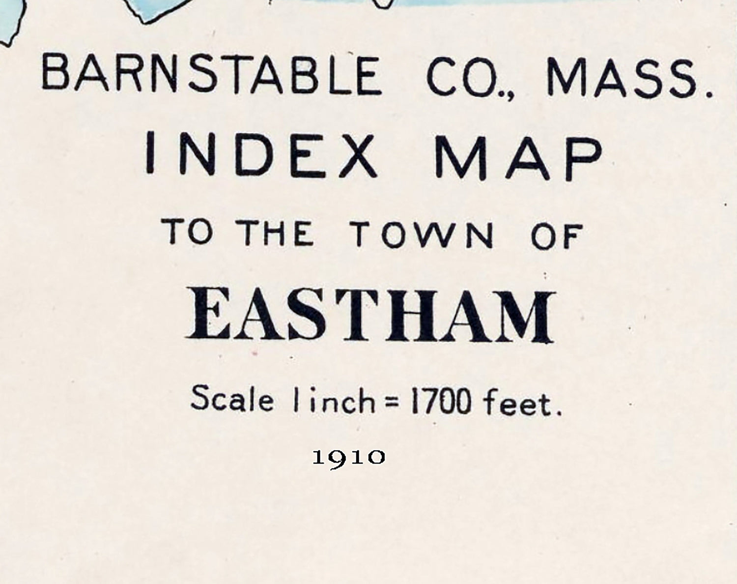 1910 Map of Eastham Barnstable County Massachusetts
