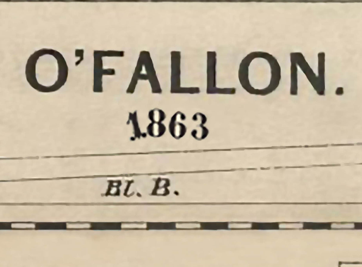 1863 Map of O'Fallon Saint Clair County Illinois