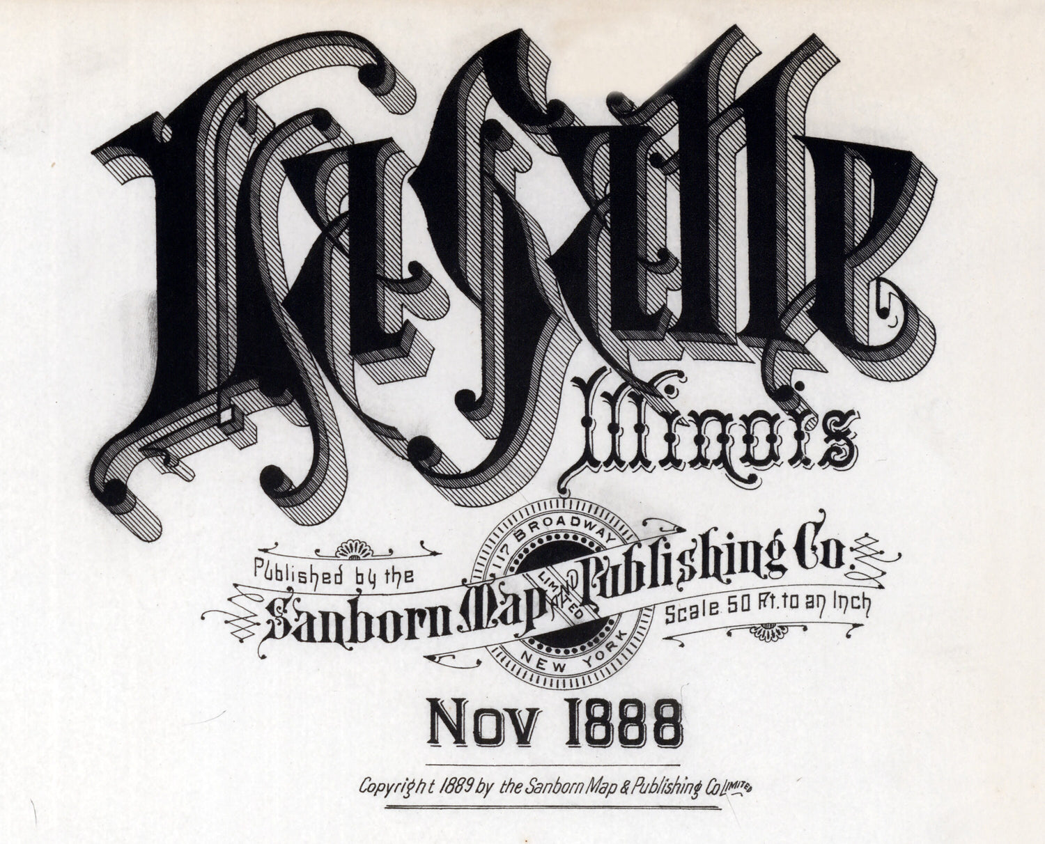 1888 Map of La Salle Illinois