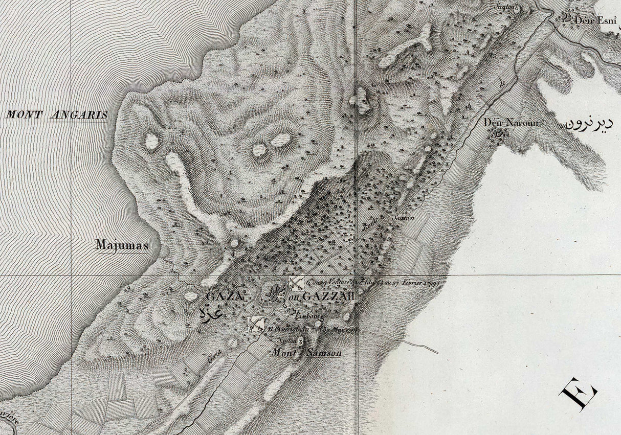 1826 Map of Gaza Palestine and Israel