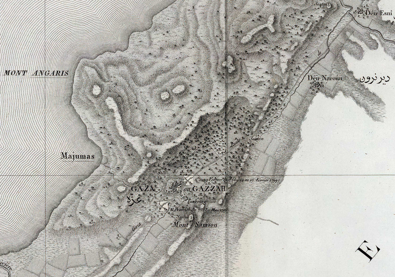 1826 Map of Gaza Palestine and Israel