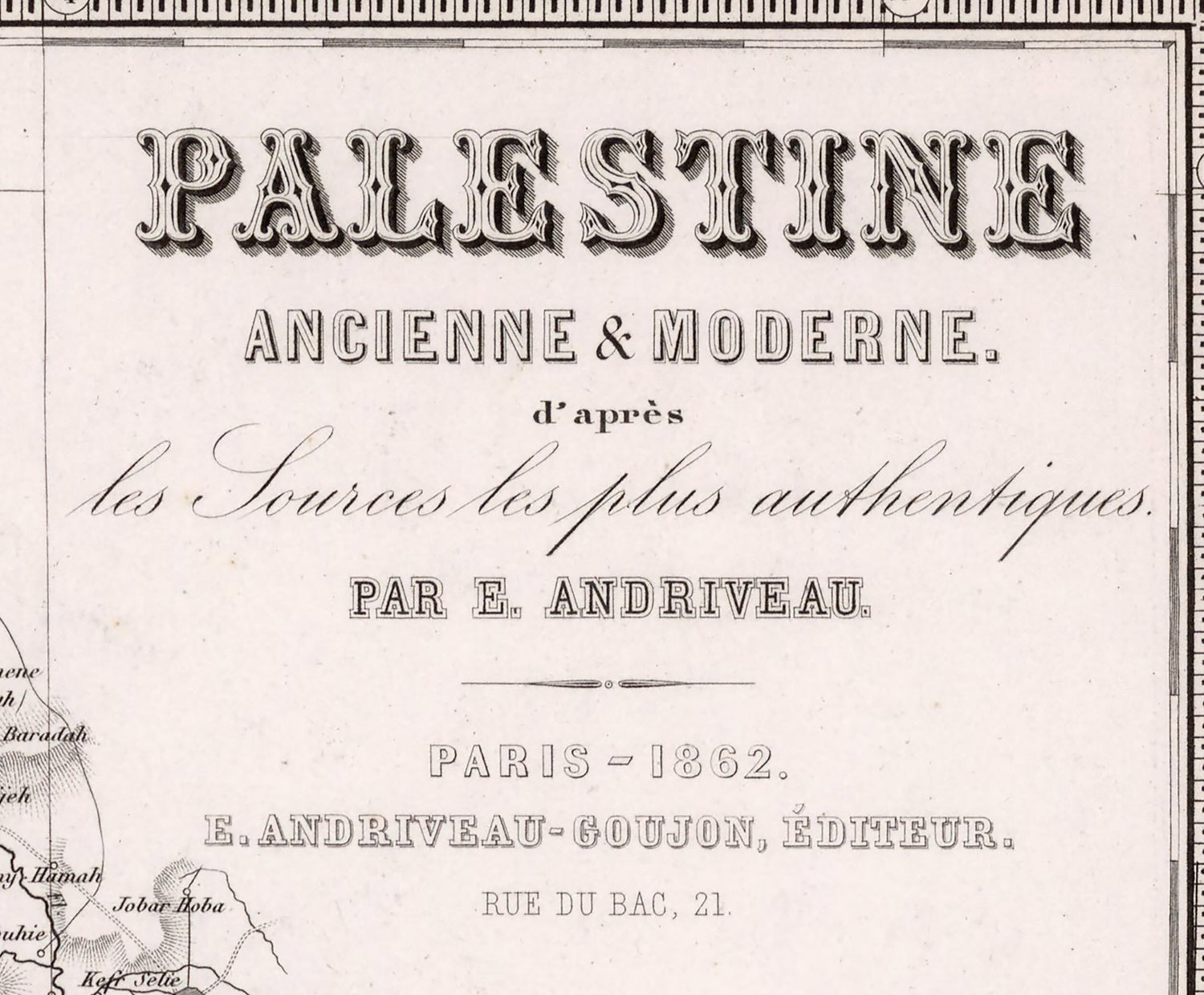 1862 Map of Palestine