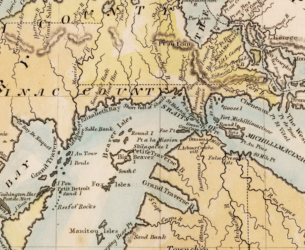 1831 Map of Michigan