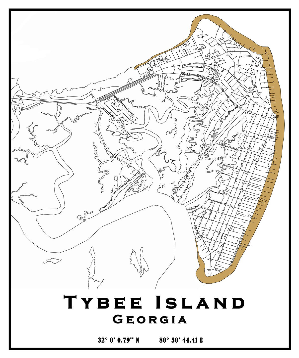 Tybee Island Georgia Map