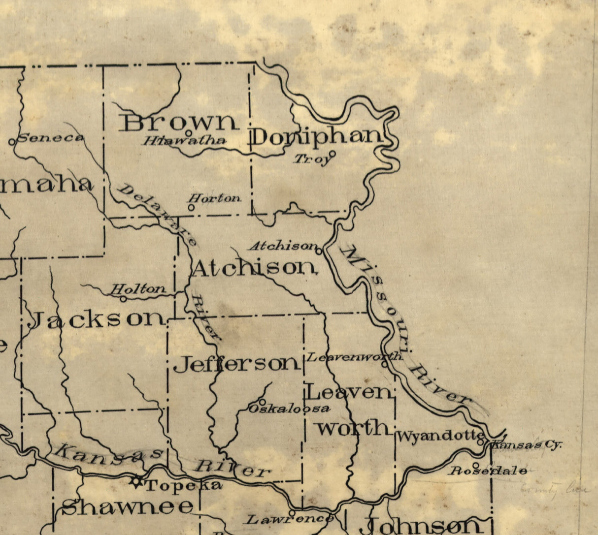 1893 Map of Kansas