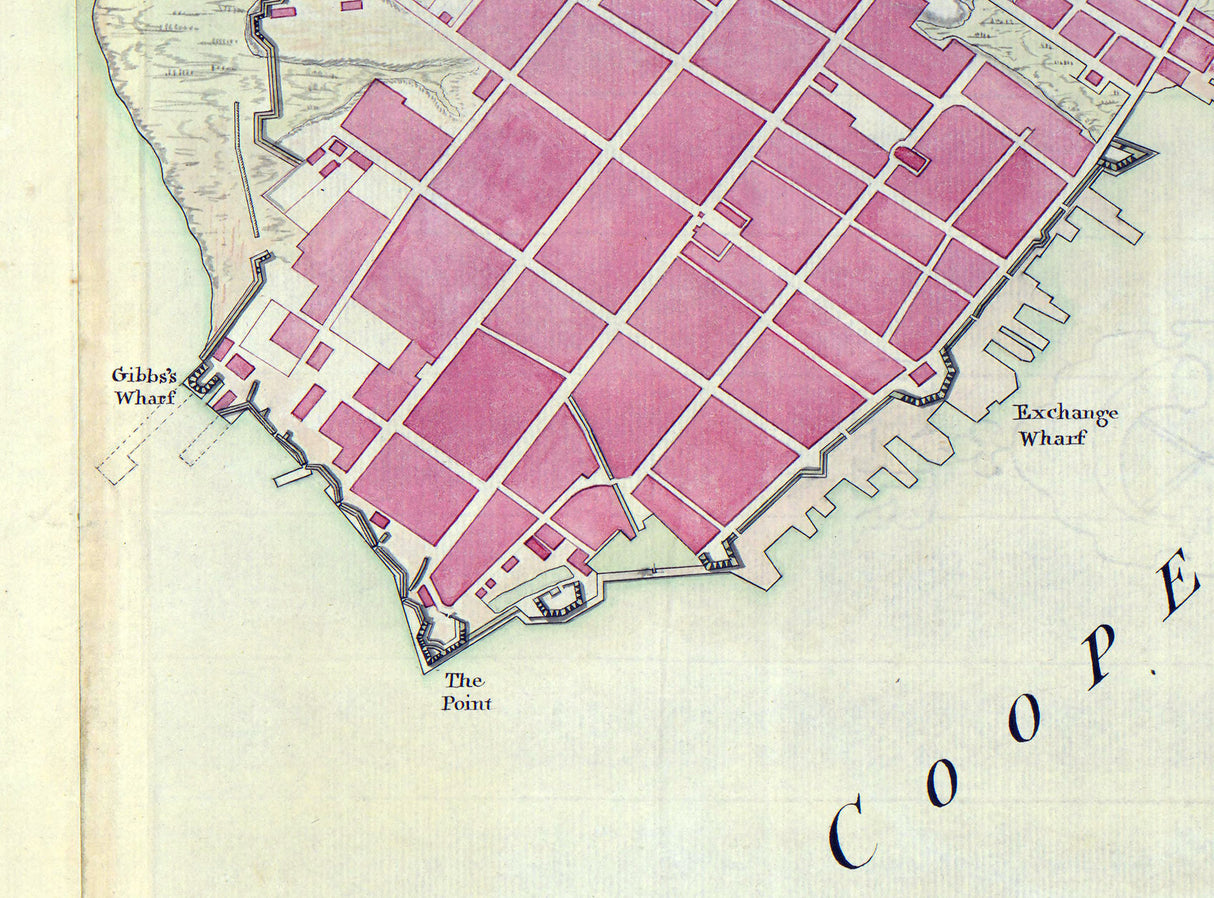 1781 Map of Charleston South Carolina