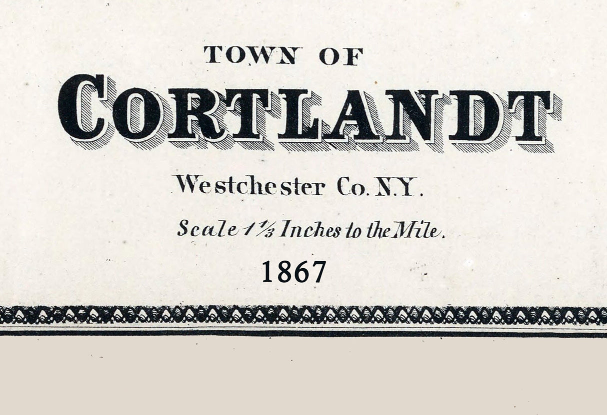 1867 Map of Cortlandt Westchester County New York