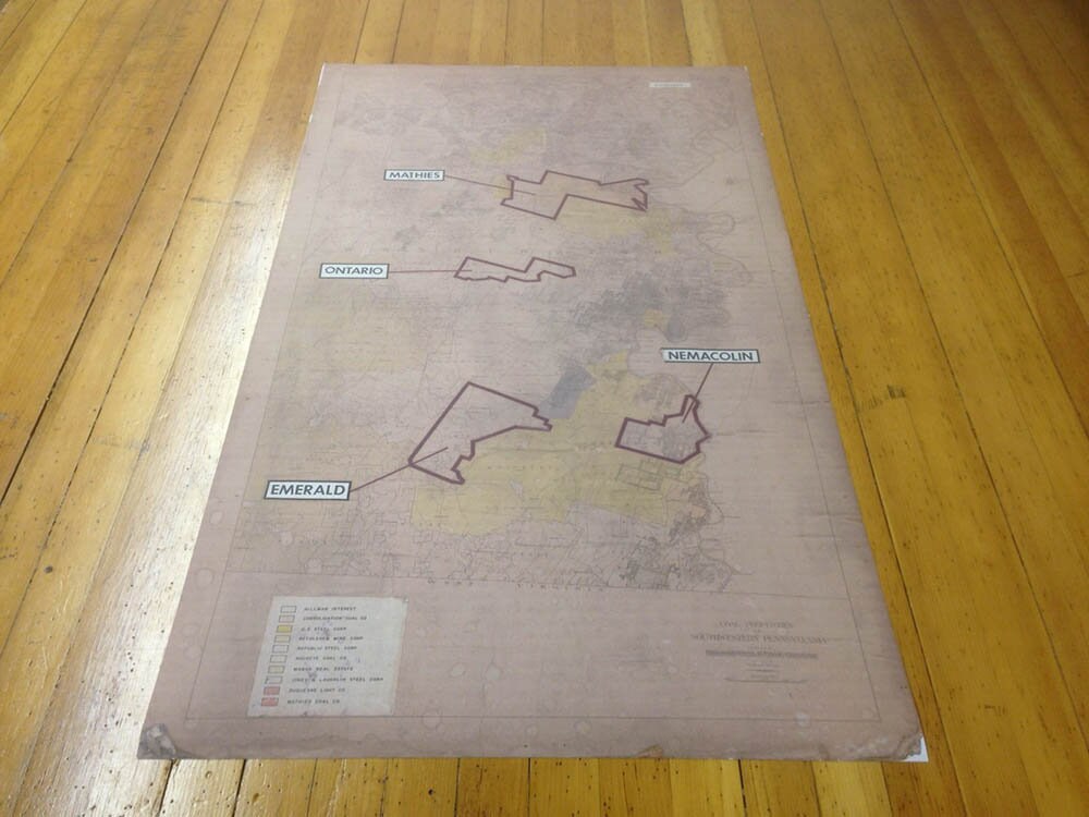 Early 1900s Map of Coal & Coke Properties in Southwestern PA