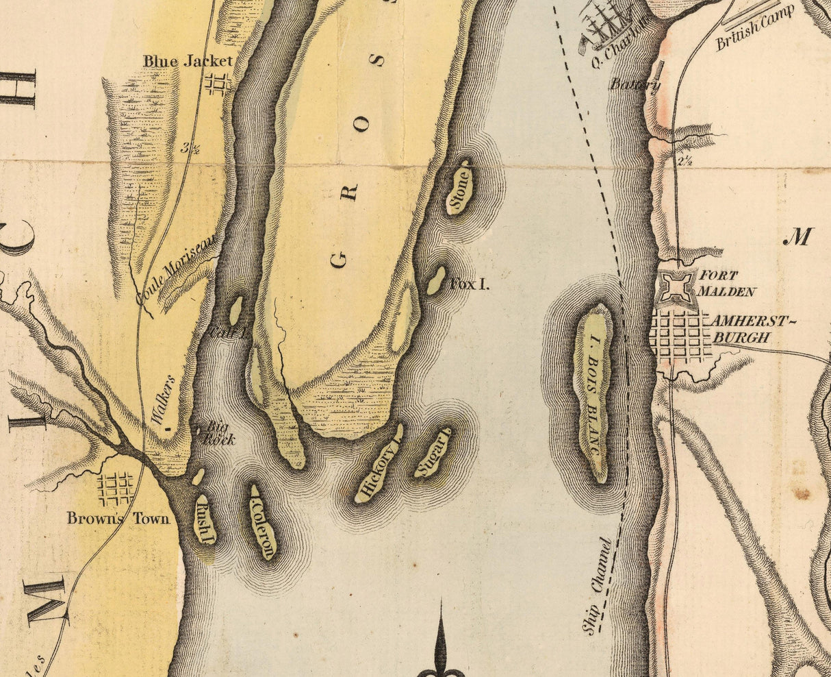 1813 Map of the Detroit River