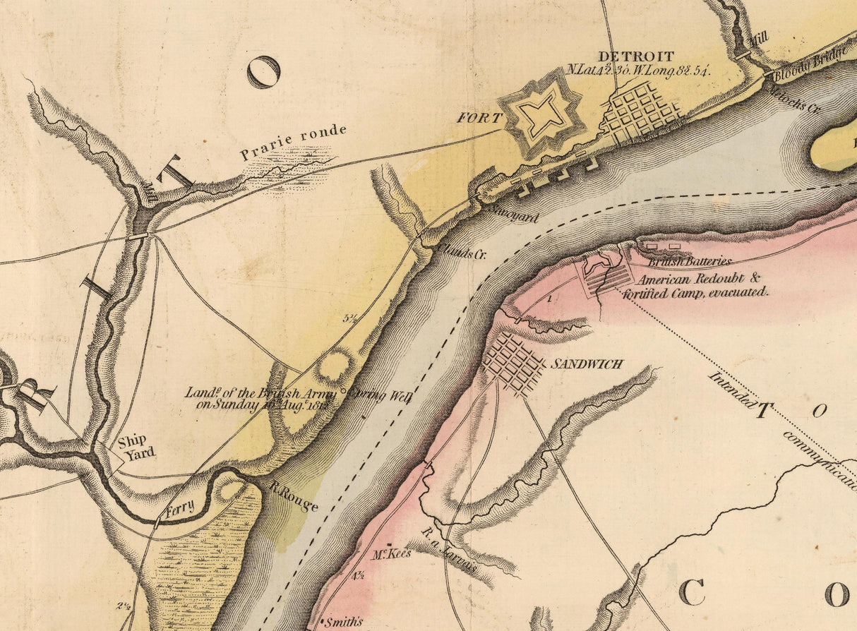 1813 Map of the Detroit River