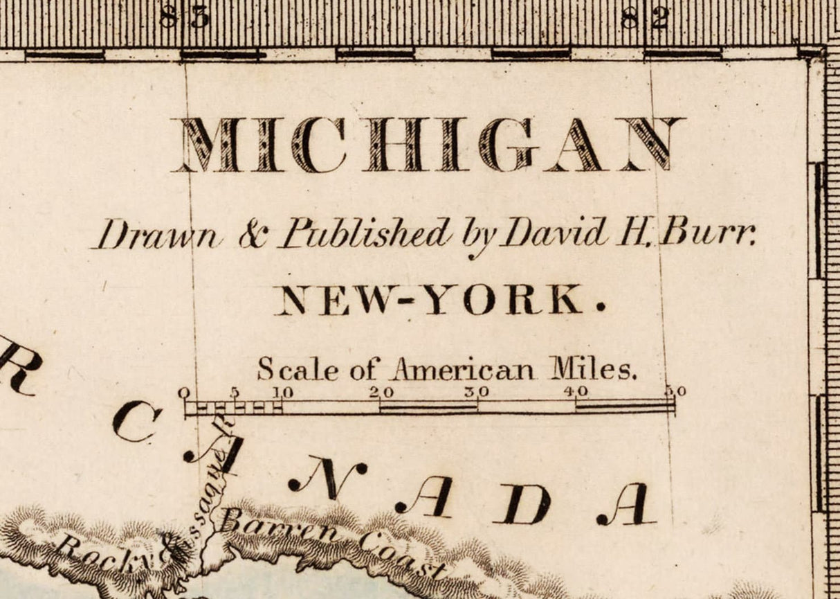 1831 Map of Michigan