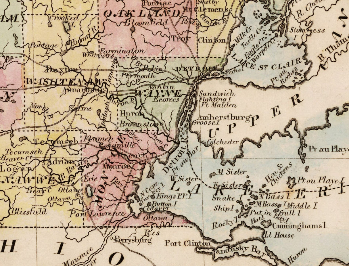 1831 Map of Michigan