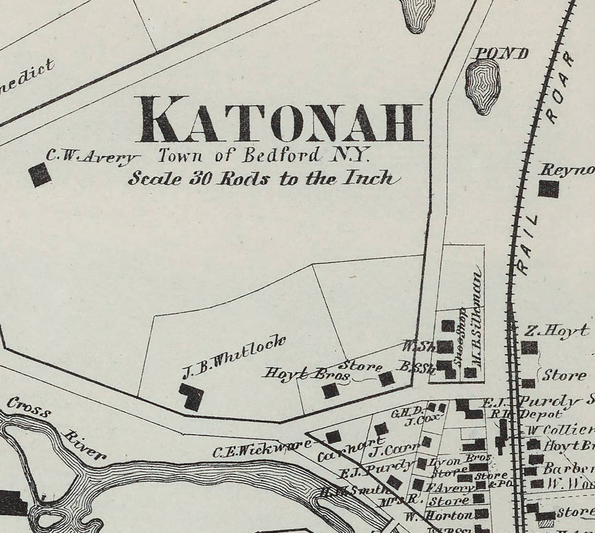 1873 Map of Katonah Westchester County New York