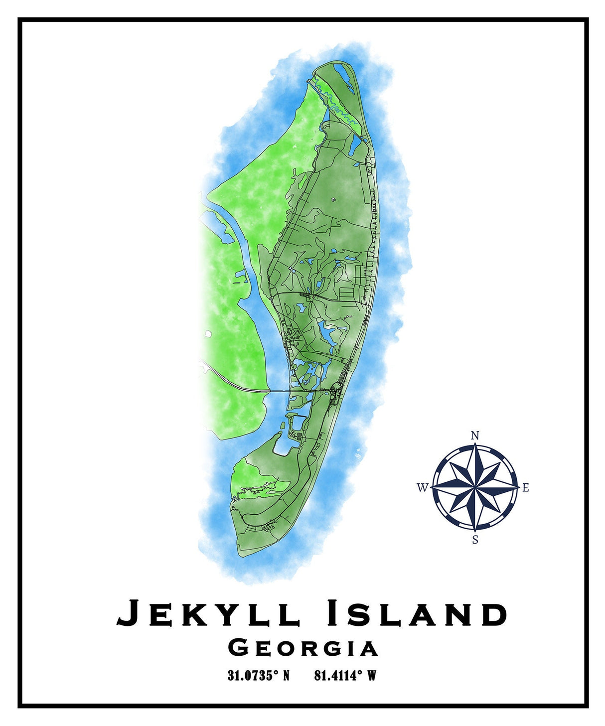 Jekyll Island Georgia Map