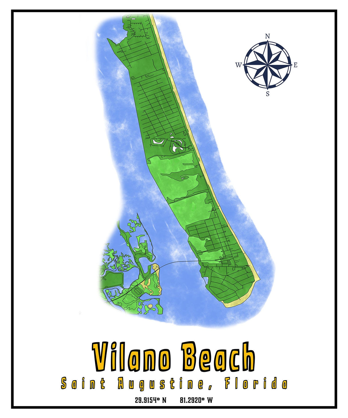 Vilano Beach Florida Map