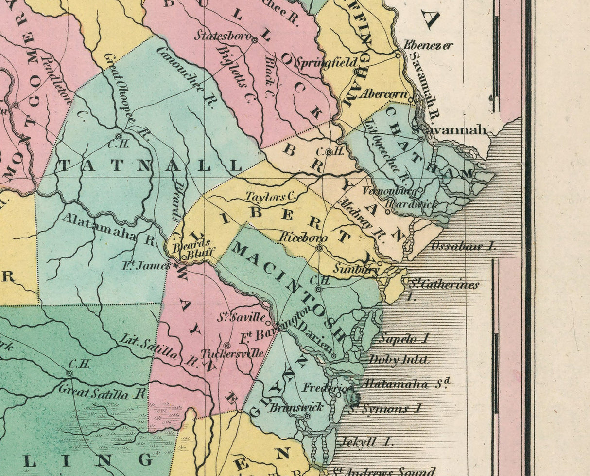 1827 Map of Georgia