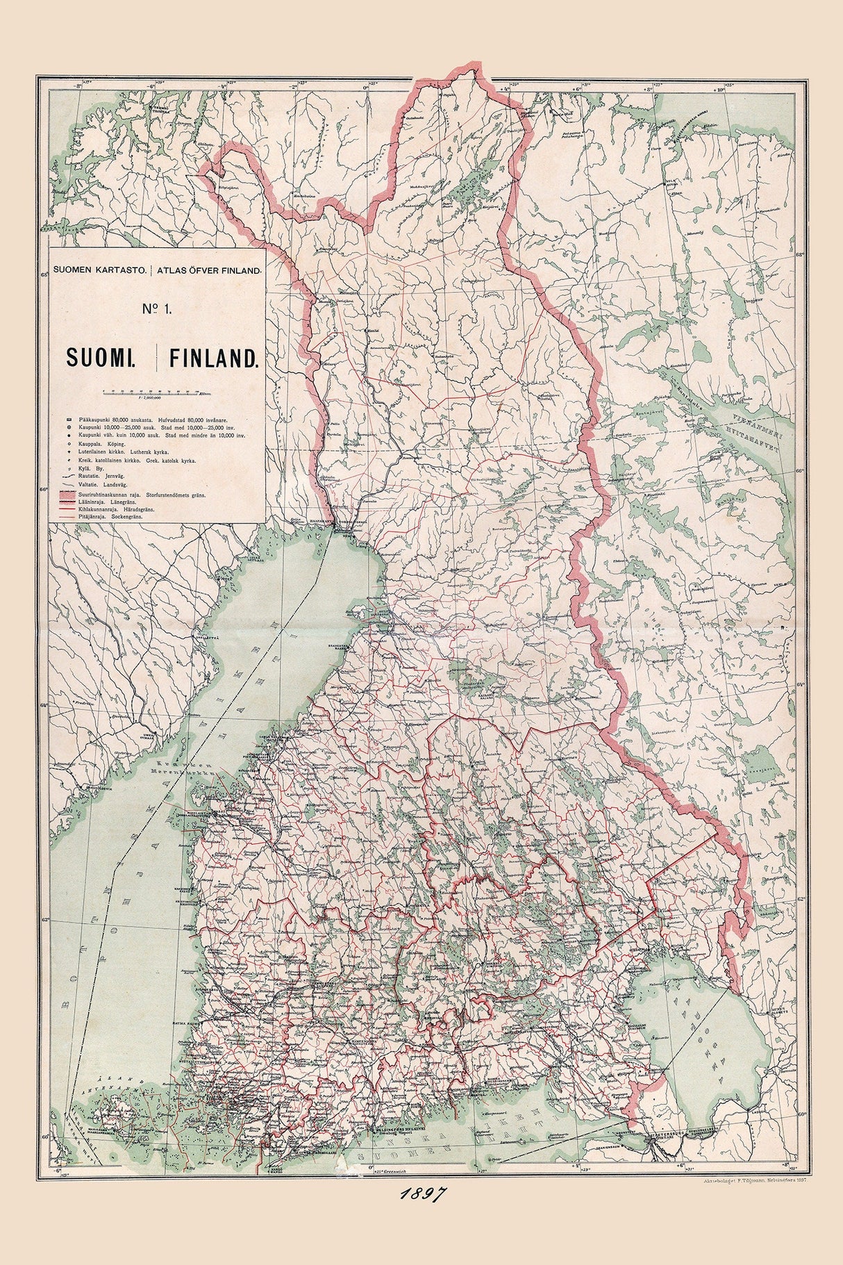 1897 Map of Finland