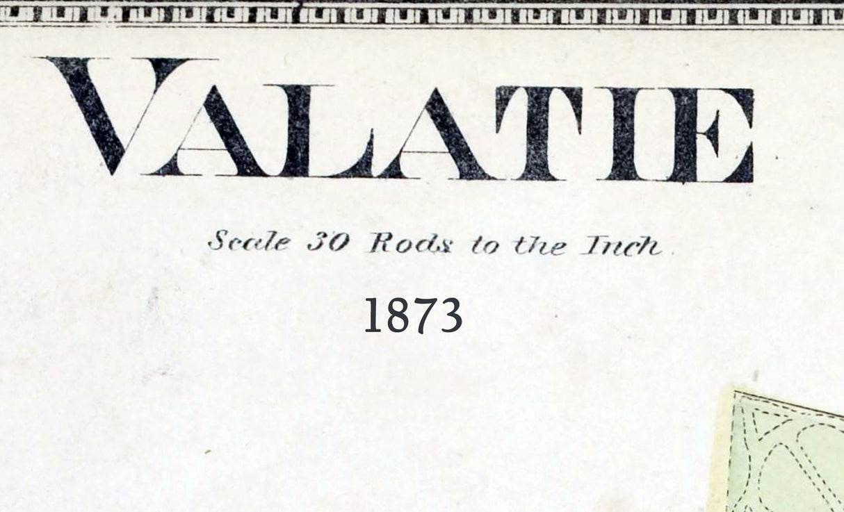 1873 Map of Valatie Columbia County New York