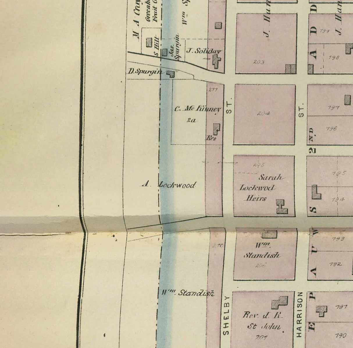 1878 Map of Salem Washington County Indiana