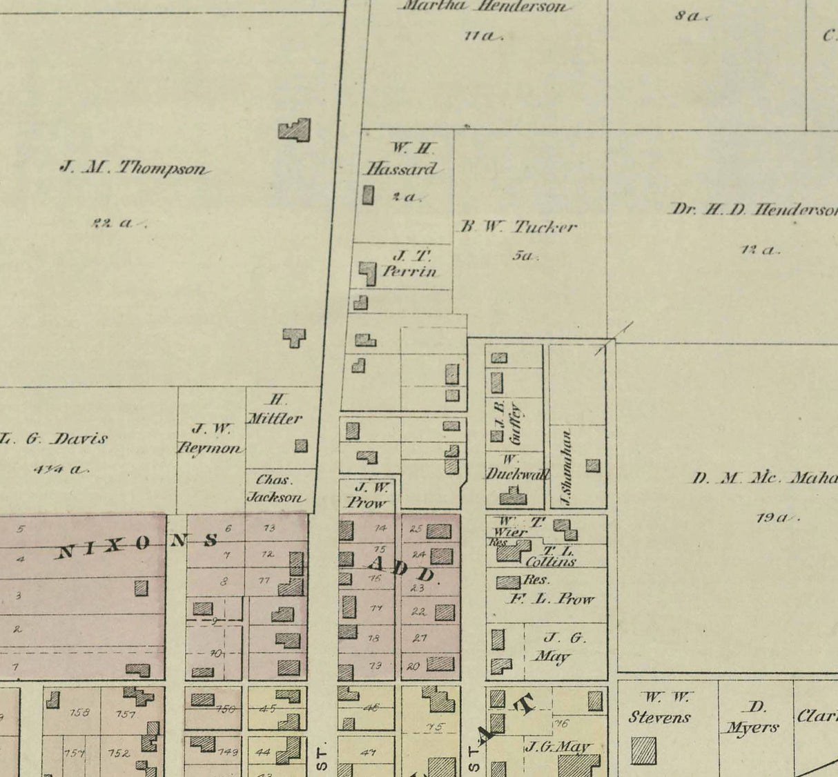 1878 Map of Salem Washington County Indiana