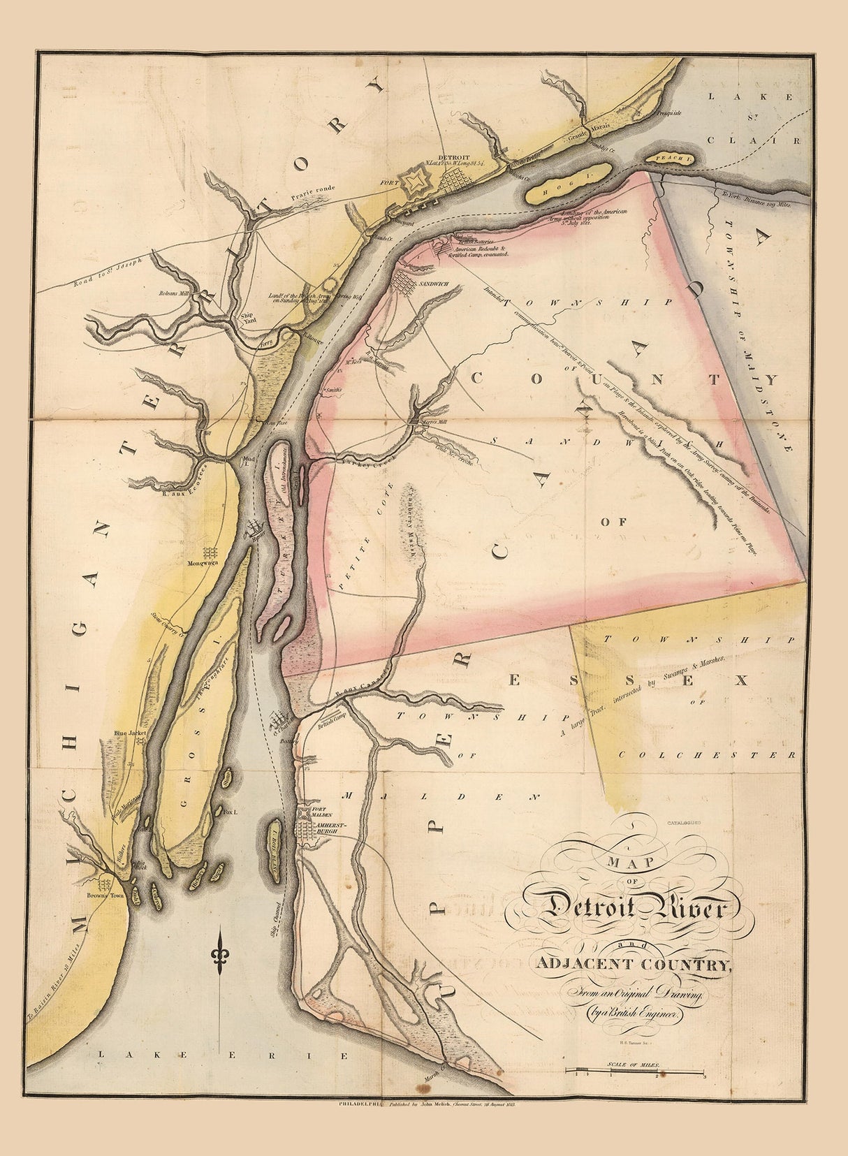 1813 Map of the Detroit River