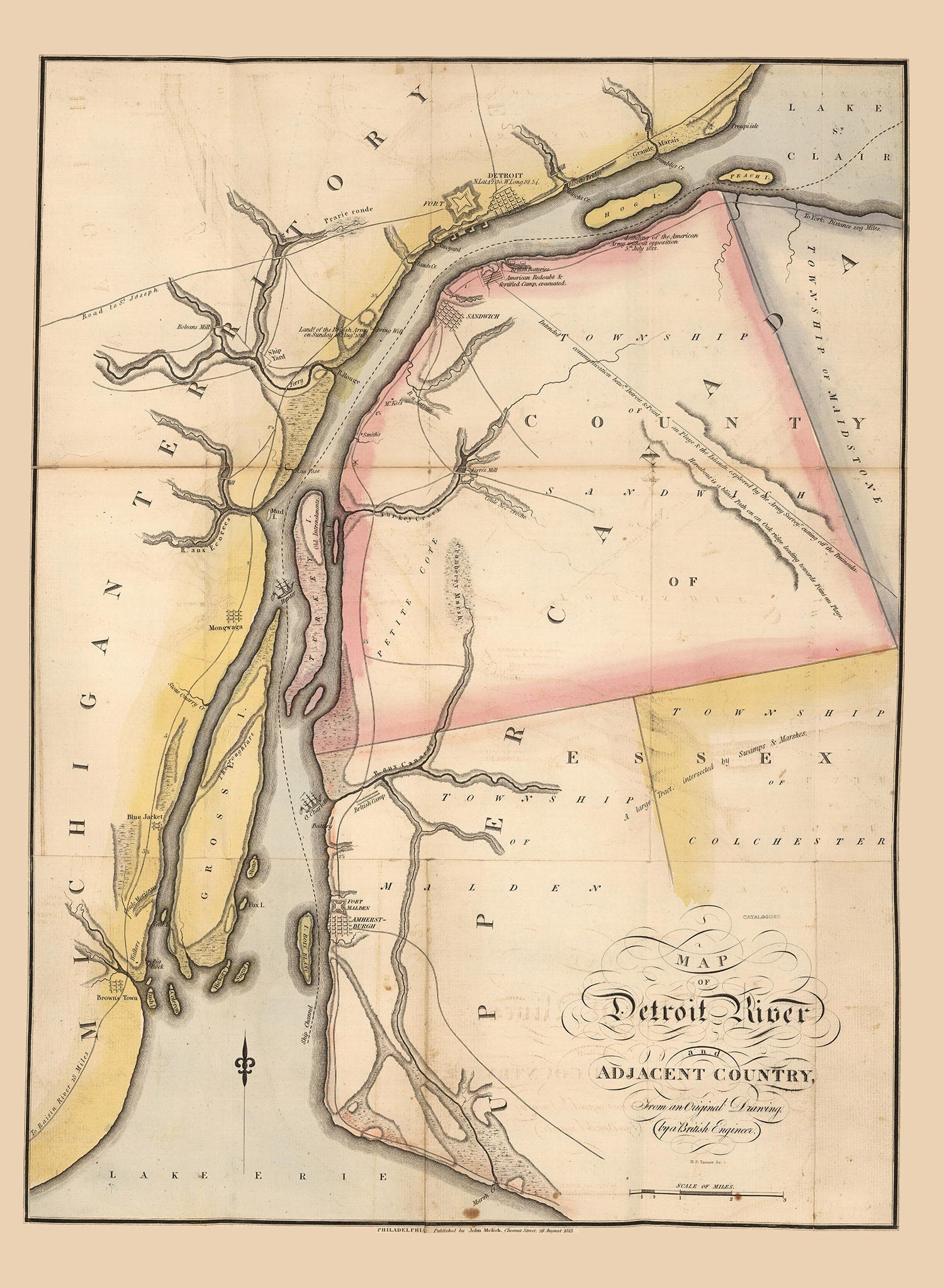 1813 Map of the Detroit River